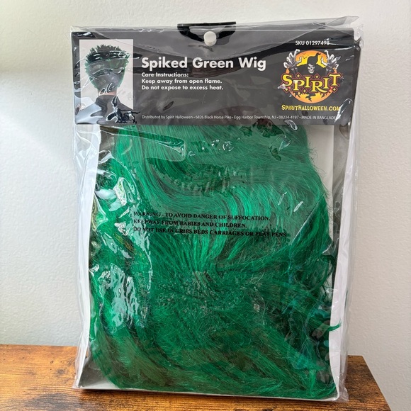 Spirit Halloween Green Spiked Wig Anime Gon Freecss Hunter x Hunter Goku Saiyan - Picture 3 of 5